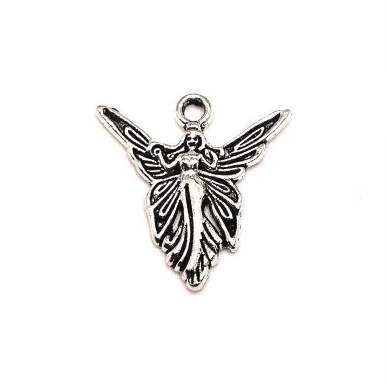 4, 20 or 50 Pieces: Silver Fairy Charms